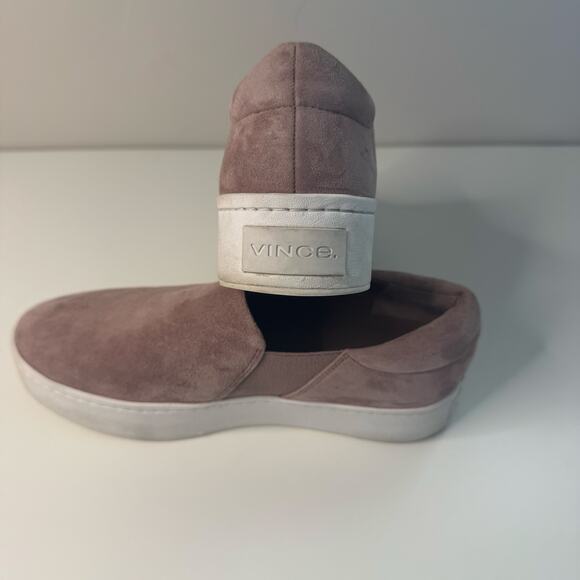 VINCE Womens Warren Suede Platform Casual Slip on Sneakers Hydrangea Size 6.5M - Picture 5 of 7